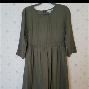 Stevie Hender olive midi lace dress
